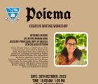 UPCOMING:                                'POEIMA'                     Creative Writing Workshop
