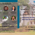 Orientation and Induction for First year UG Batches
